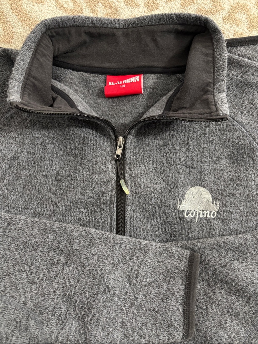 Tofino Grey Quarter-Zip Fleece Pullover